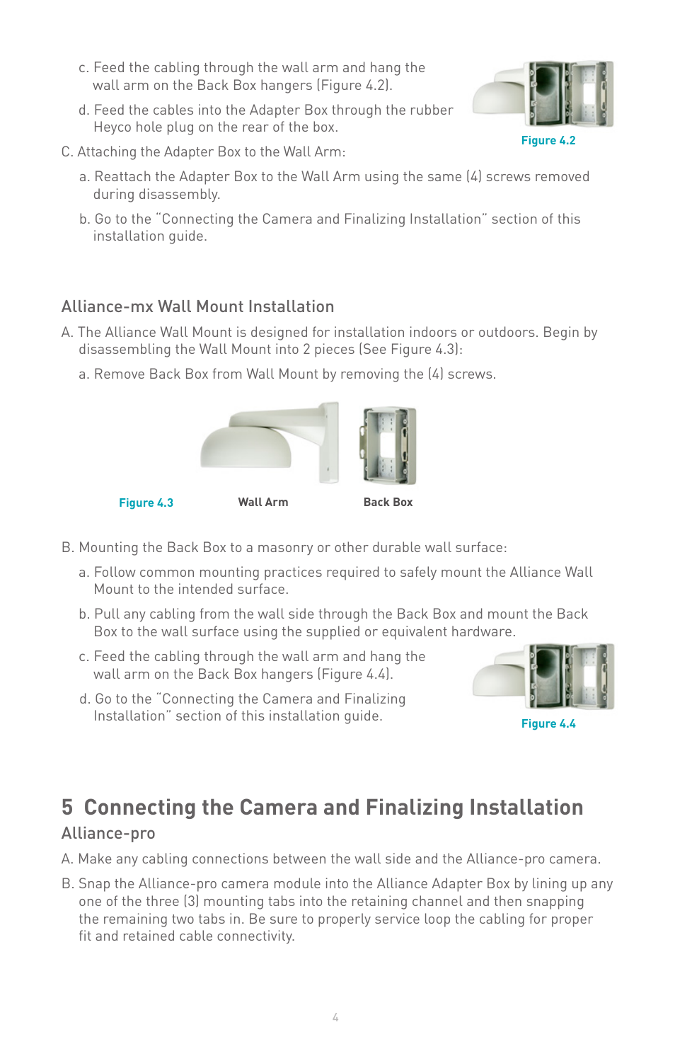 Alliance-mx wall mount installation, Alliance-pro | IQinVision Alliance Series Wall Mount User Manual | Page 4 / 8