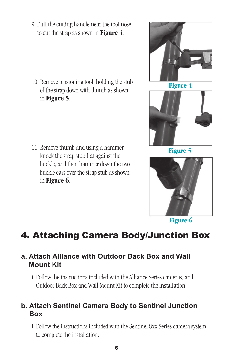 Attaching camera body/junction box | IQinVision Alliance & Sentinel Series Pole Mount Adaptor User Manual | Page 6 / 8