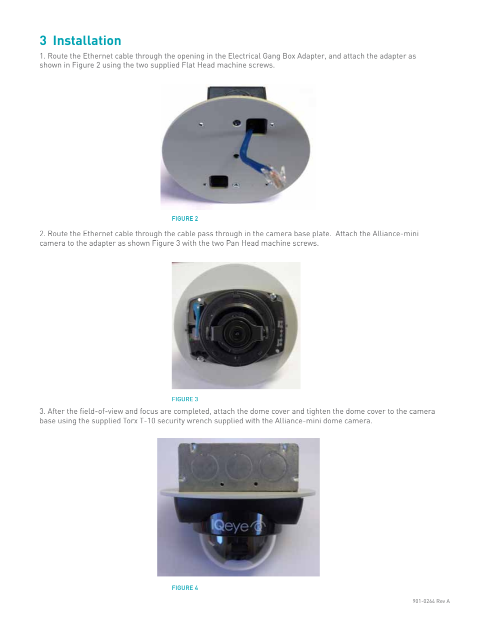 3 installation | IQinVision Alliance-mini Dome Electrical Gang Box Adapter User Manual | Page 2 / 2