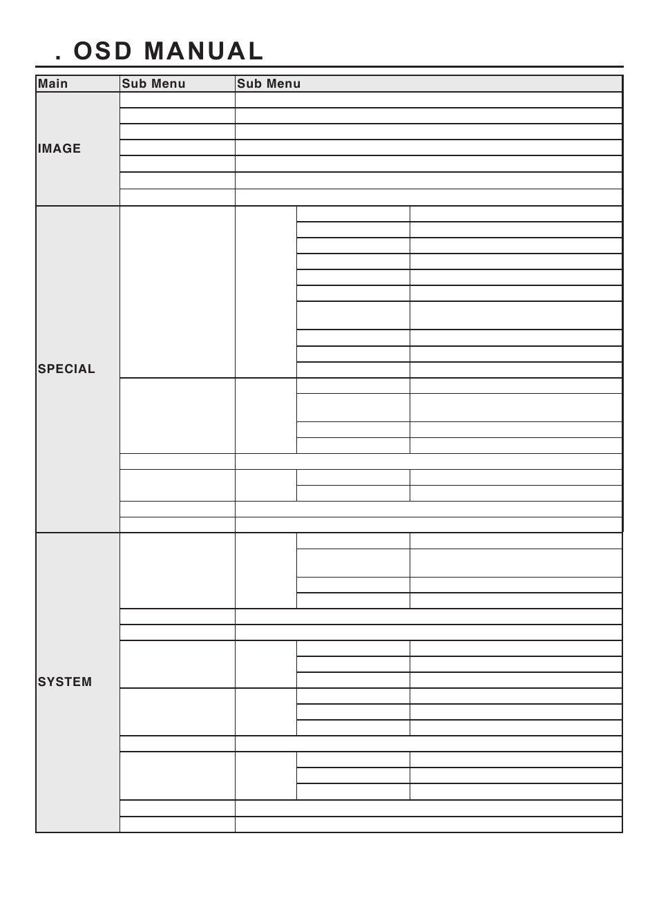 Osd manual | KT&C KPC-HD(N)V122 User Manual | Page 15 / 18
