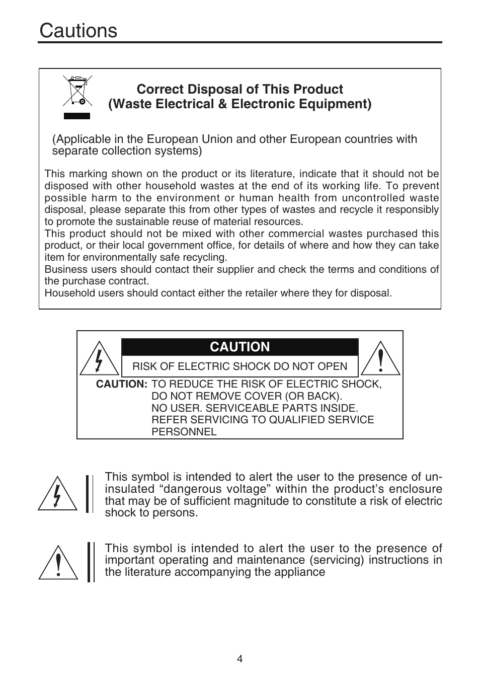 Cautions | KT&C KPT-SPDN120HD User Manual | Page 4 / 36