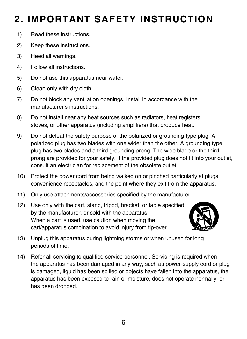 Important safety instruction | KT&C KPC-HDN552M User Manual | Page 6 / 17