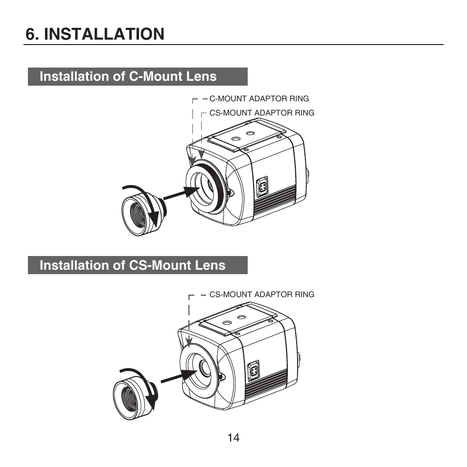 Installation | KT&C KPC-HDX222M User Manual | Page 14 / 22