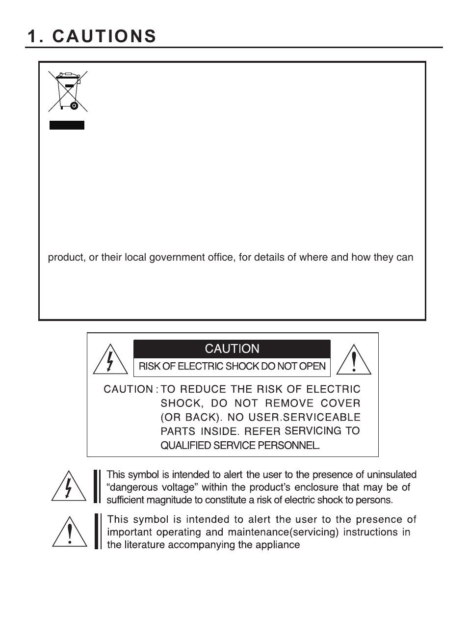 Cautions | KT&C KPC-HDX210M User Manual | Page 5 / 32