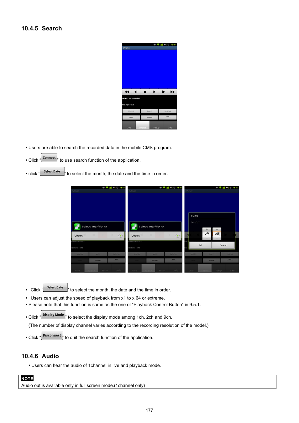 5 search, 6 audio | KT&C KVR-0412H User Manual | Page 177 / 219