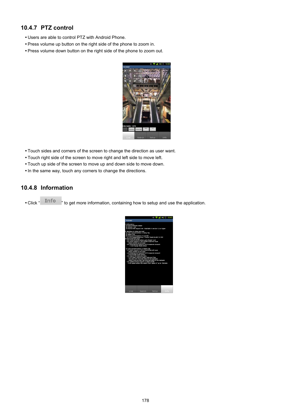 7 ptz control, 8 information | KT&C KVR-0412H User Manual | Page 178 / 219