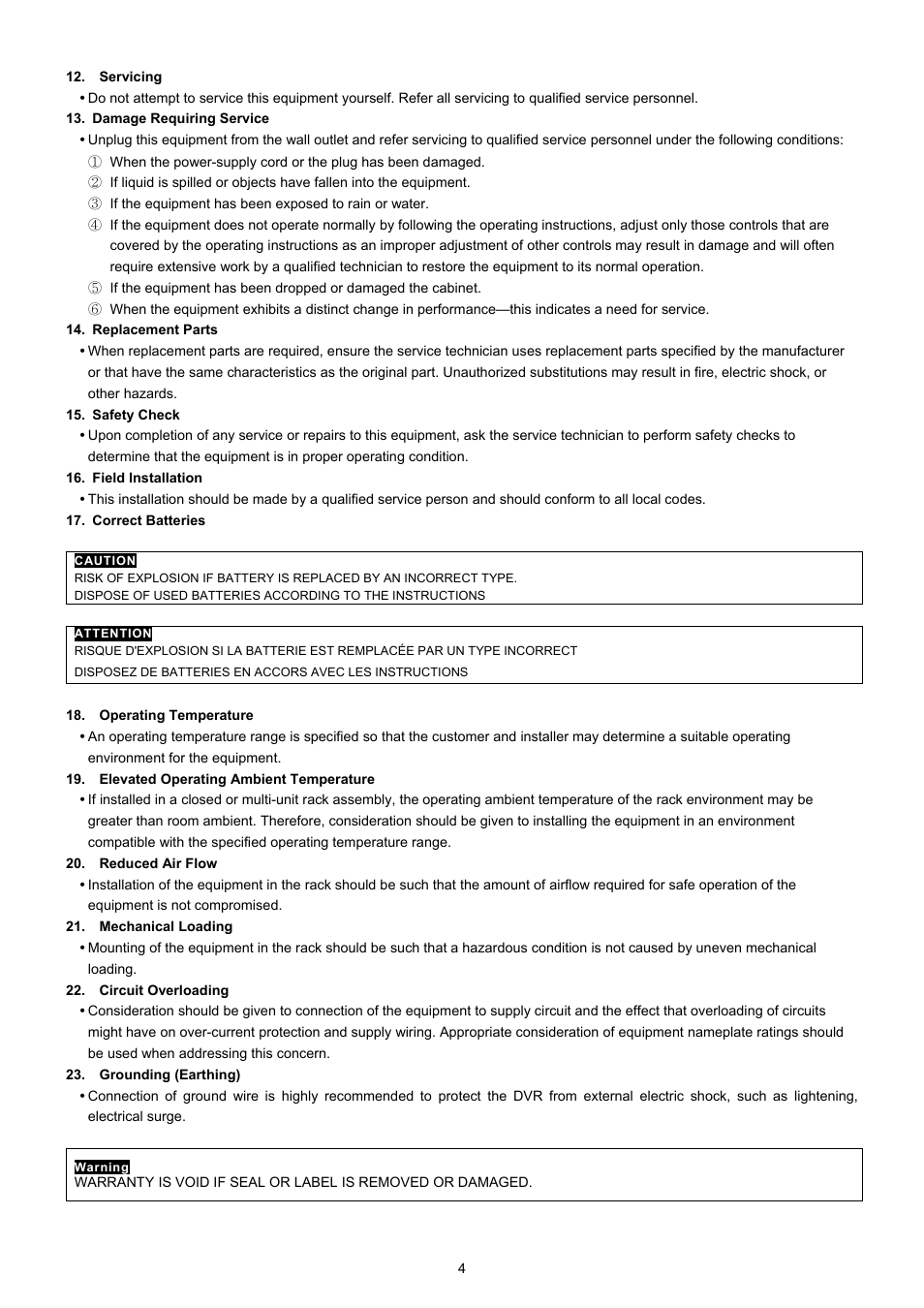 KT&C KVR-0412H User Manual | Page 4 / 219