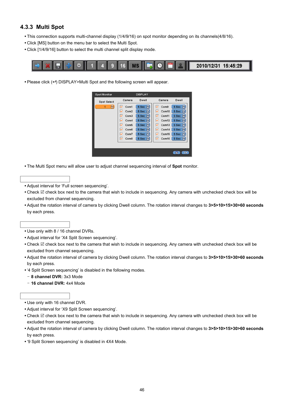 3 multi spot | KT&C KVR-0412H User Manual | Page 46 / 219