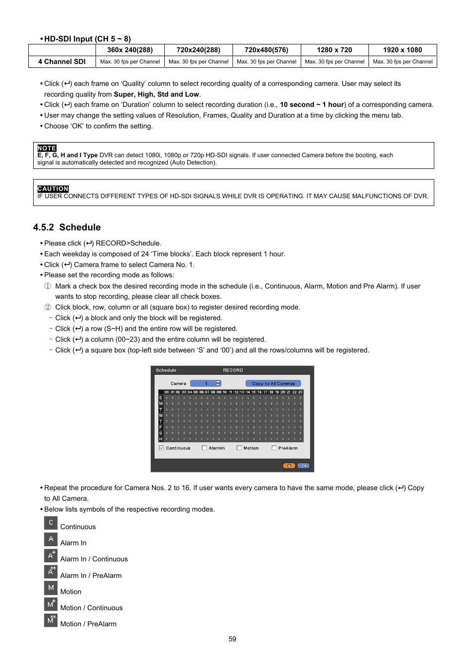 2 schedule | KT&C KVR-0412H User Manual | Page 59 / 219