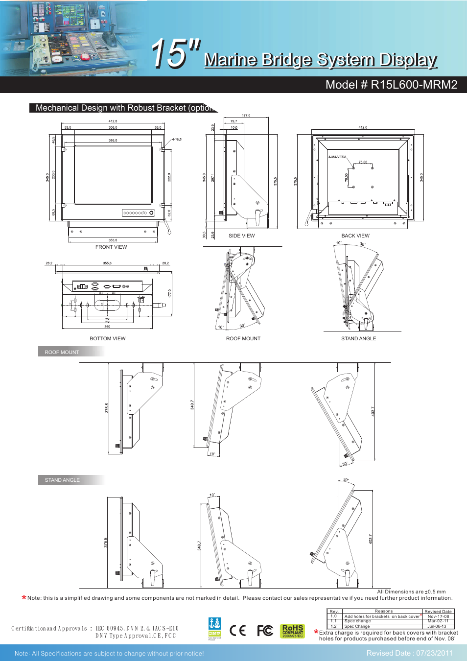 Marine bridge system display | Impulse R15L600-MRM2 User Manual | Page 2 / 2