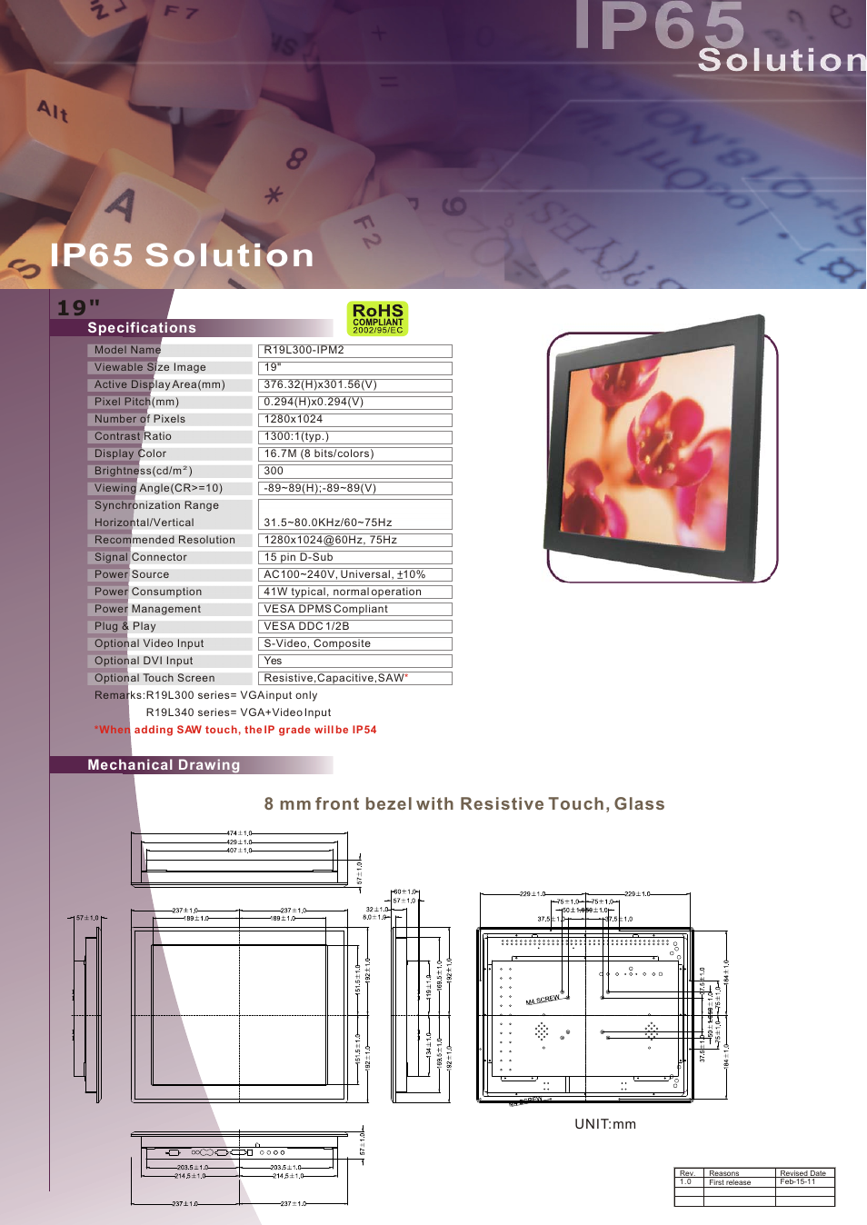 Impulse R19L300-IPM2 User Manual | 2 pages