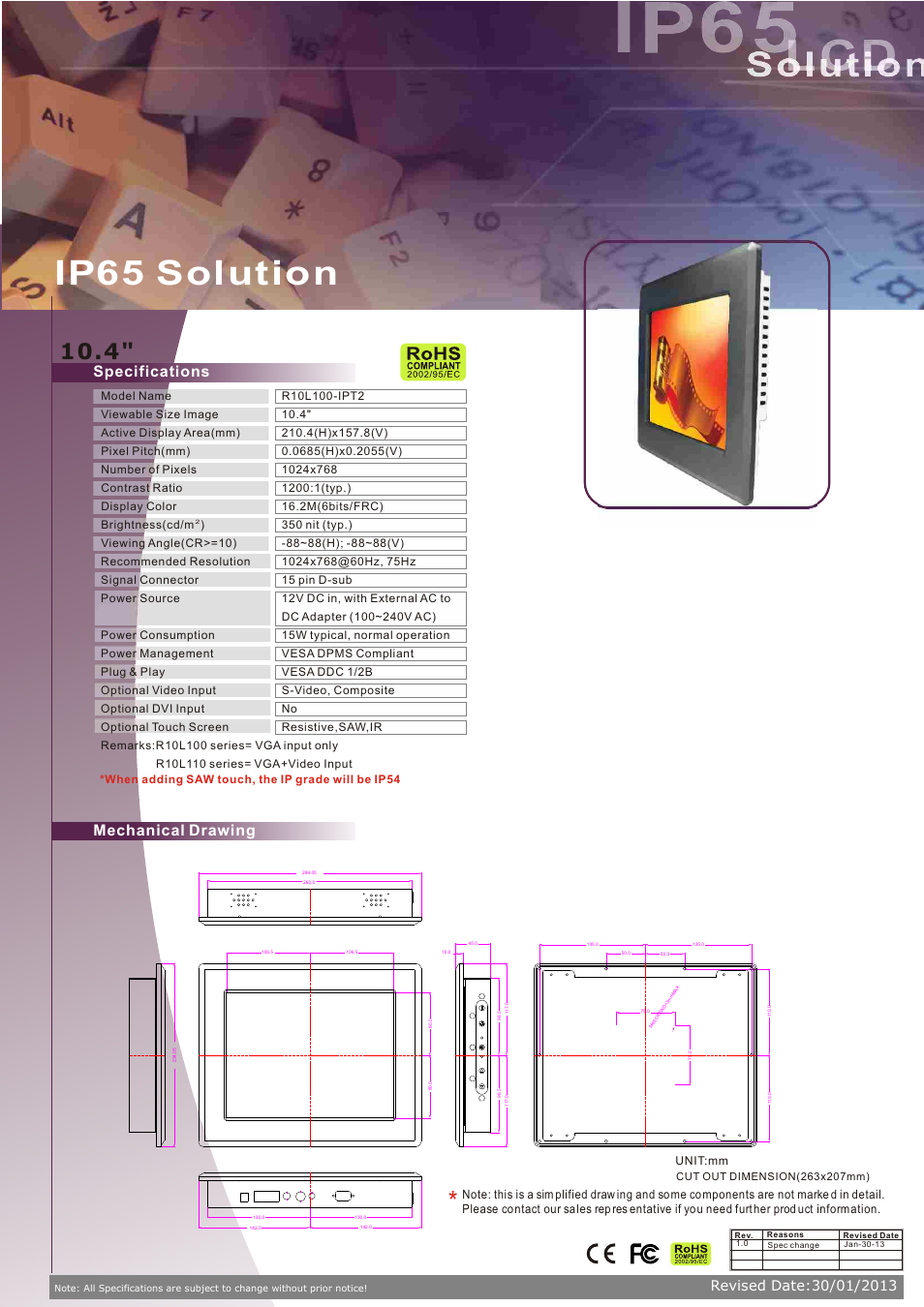Impulse R10L100-IPT2 User Manual | 1 page
