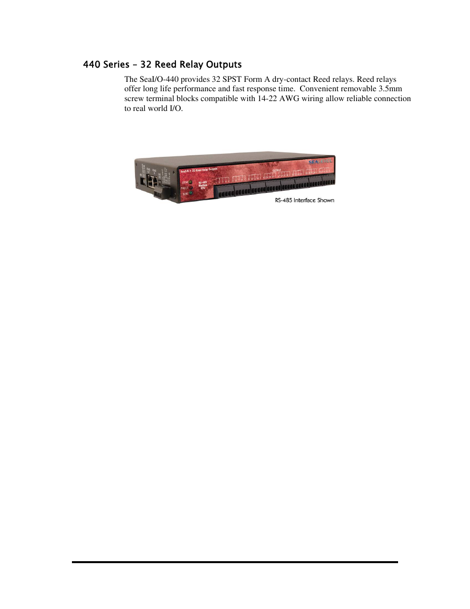 440 series – 32 reed relay outputs | Impulse 520W User Manual | Page 12 / 84