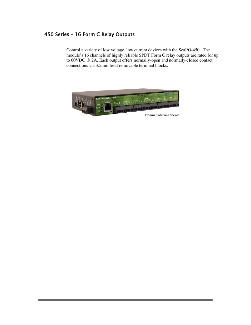 450 series – 16 form c relay outputs | Impulse 520W User Manual | Page 13 / 84