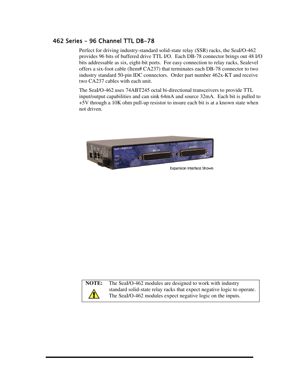 462 series – 96 channel ttl db-78 | Impulse 520W User Manual | Page 14 / 84