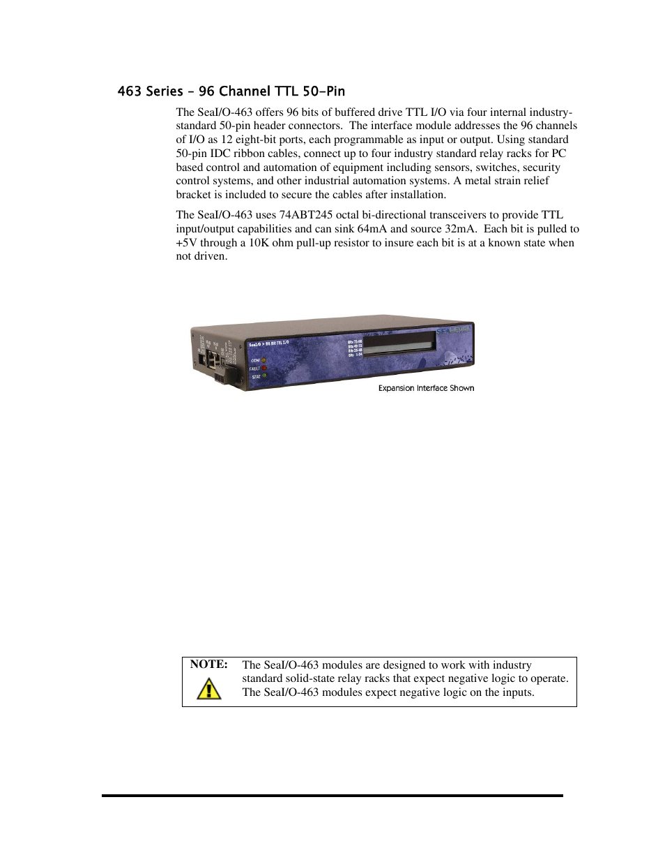 463 series – 96 channel ttl 50-pin | Impulse 520W User Manual | Page 16 / 84