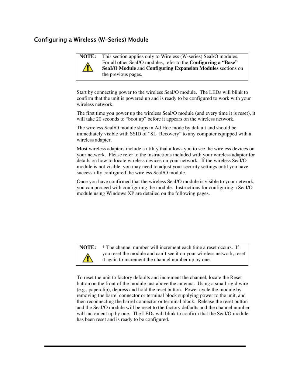 Configuring a wireless (w-series) module, Onfiguring a, Ireless | Eries, Odule | Impulse 520W User Manual | Page 43 / 84