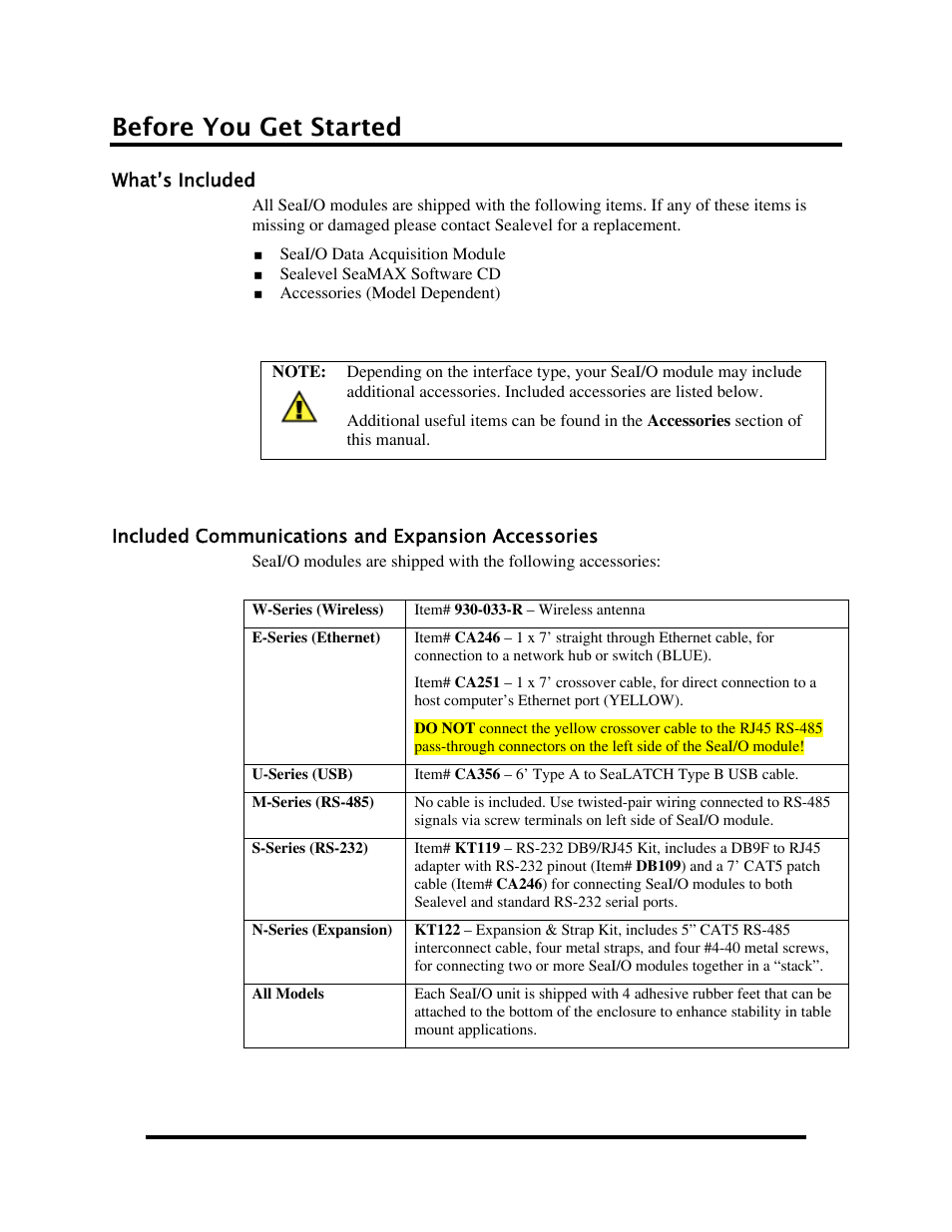 Before you get started, What’s included, Included communications and expansion accessories | Impulse 520W User Manual | Page 6 / 84