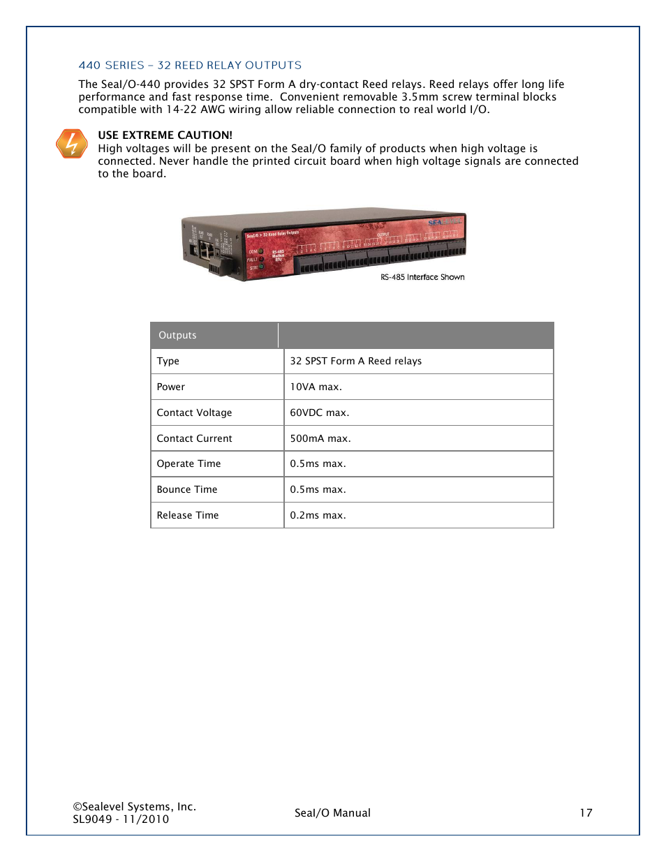 440 series | Impulse 463N User Manual | Page 17 / 109