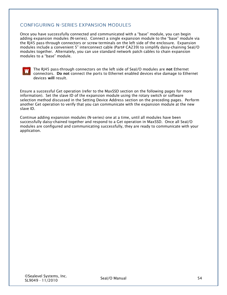 Configuring n-series expansion modules | Impulse 463N User Manual | Page 54 / 109
