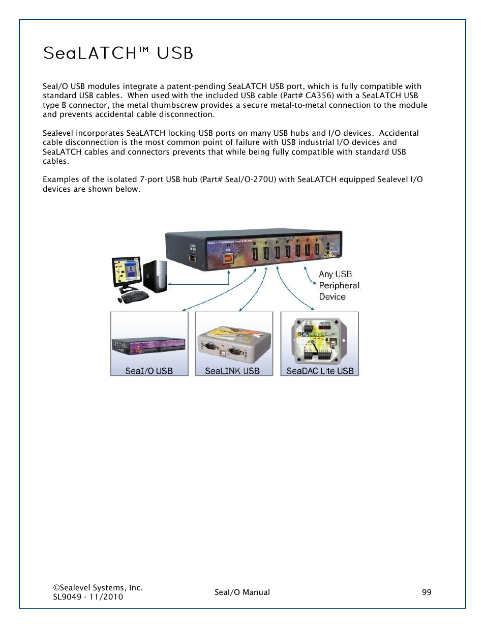 Sealatch(tm) usb | Impulse 463N User Manual | Page 99 / 109
