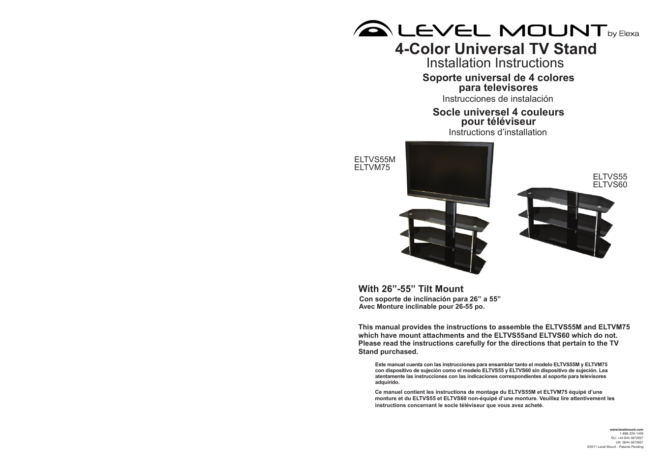 Level Mount ELTVS60 User Manual | 24 pages