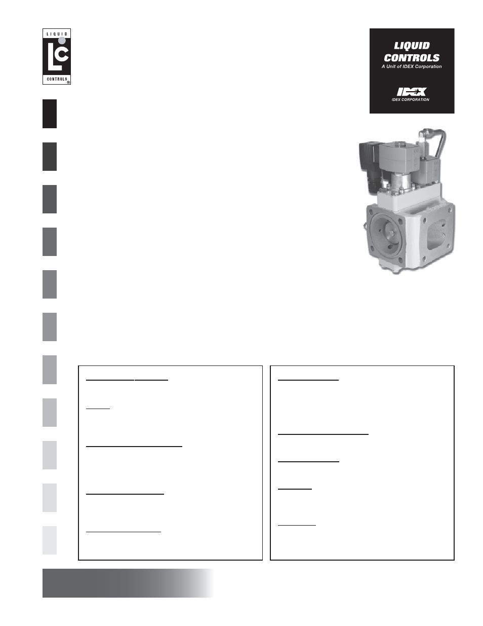 Liquid Controls E-7 Electronic Two-Stage Preset Valve User Manual | 2 pages