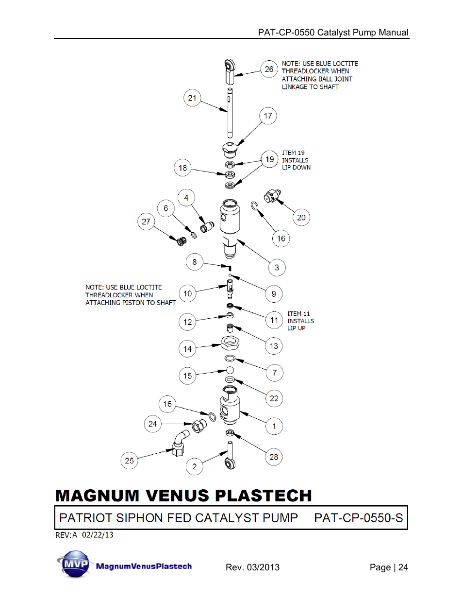 Magnum Venus Plastech PATRIOT PAT-CP-0550-S User Manual | Page 24 / 29