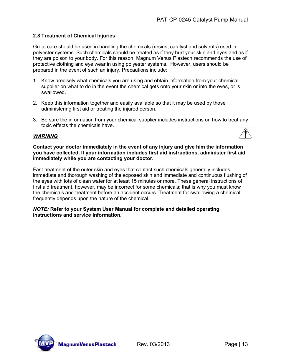 Magnum Venus Plastech PATRIOT PAT-CP-0245 User Manual | Page 13 / 32