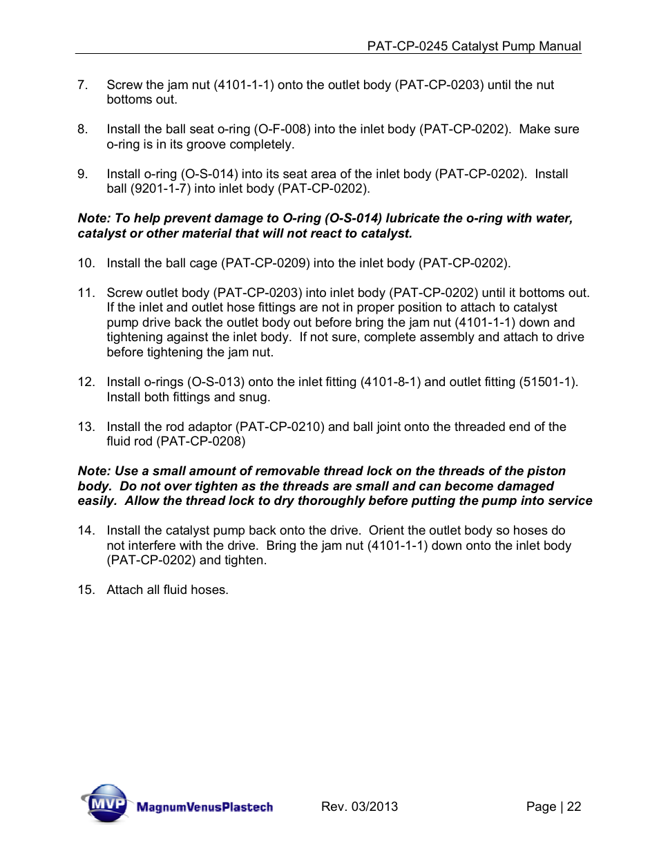 Magnum Venus Plastech PATRIOT PAT-CP-0245 User Manual | Page 22 / 32