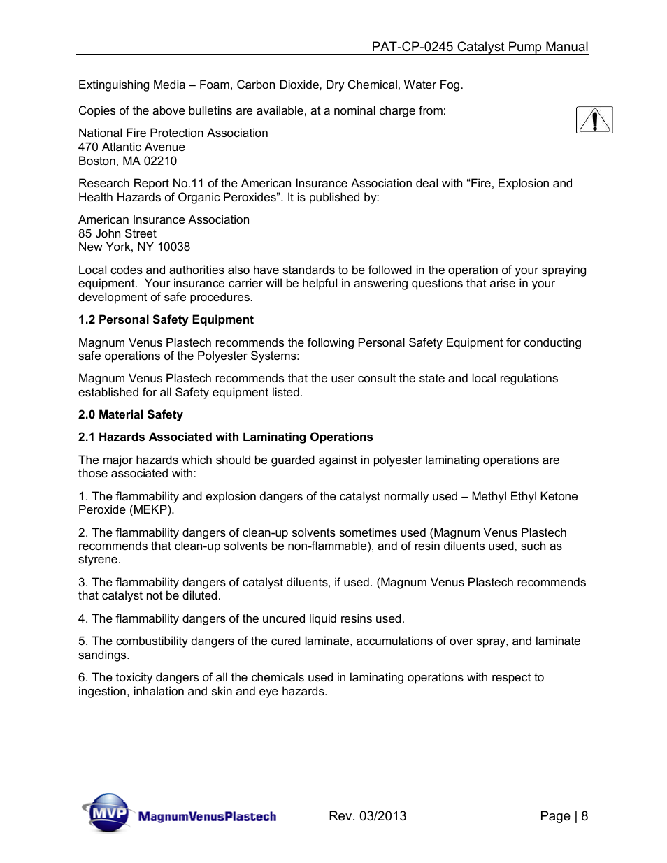 Magnum Venus Plastech PATRIOT PAT-CP-0245 User Manual | Page 8 / 32