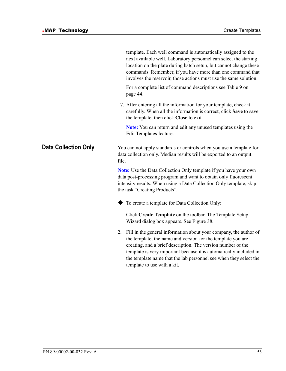 Data collection only | Luminex 100 IS Version 2.2 User Manual | Page 59 / 96