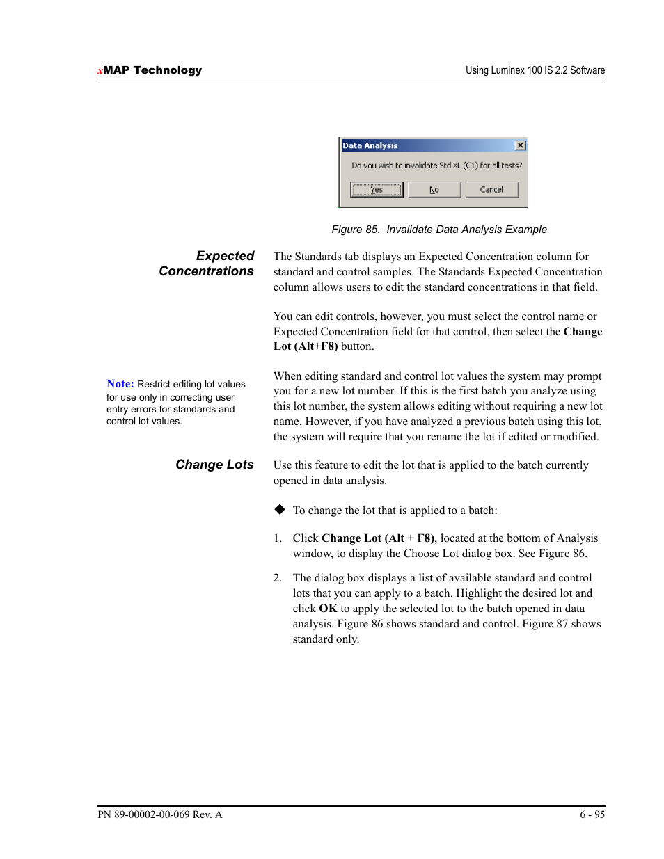 Luminex 100 IS Version 2.2 User Manual | Page 149 / 246