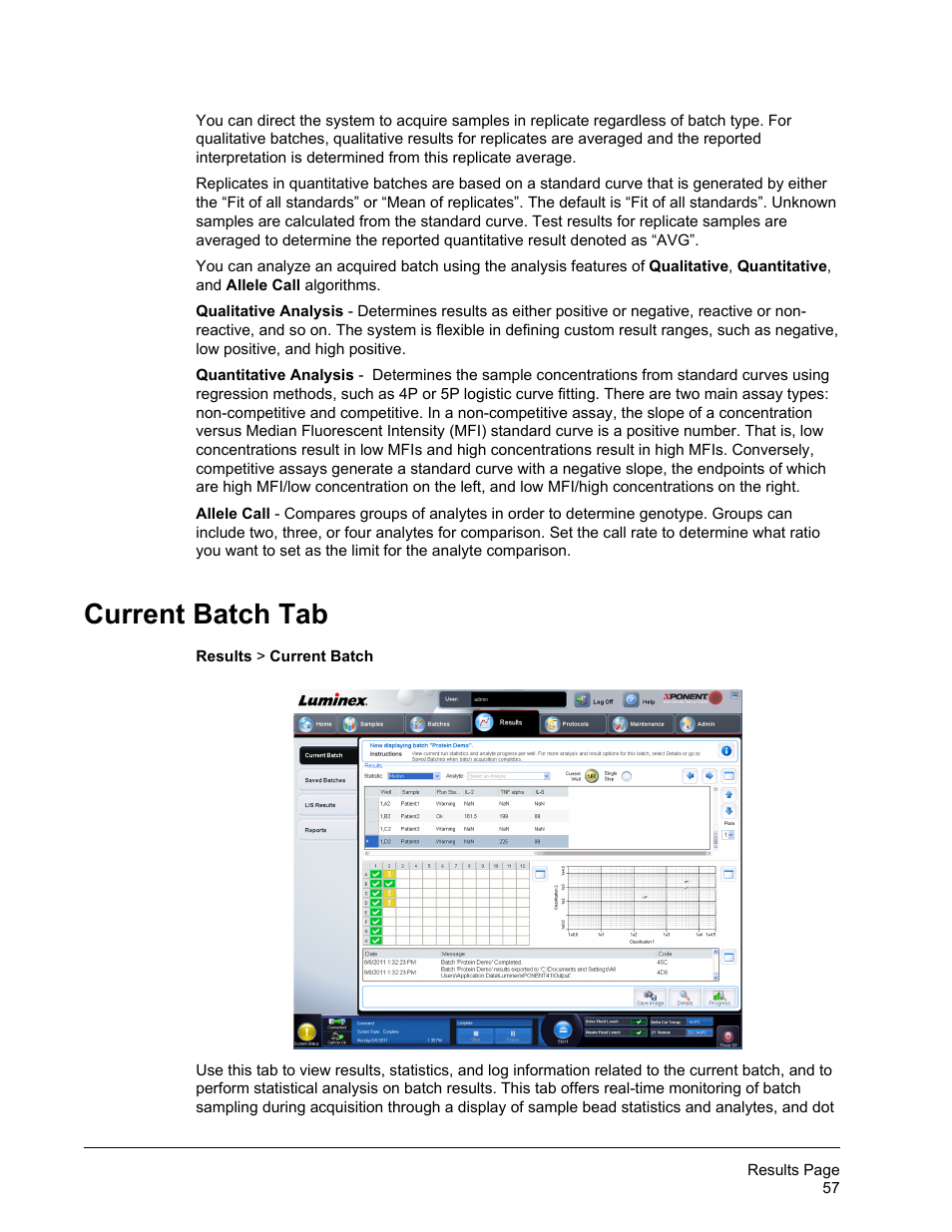 Current batch tab | Luminex xPONENT for MAGPIX 4.2 User Manual | Page 70 / 164