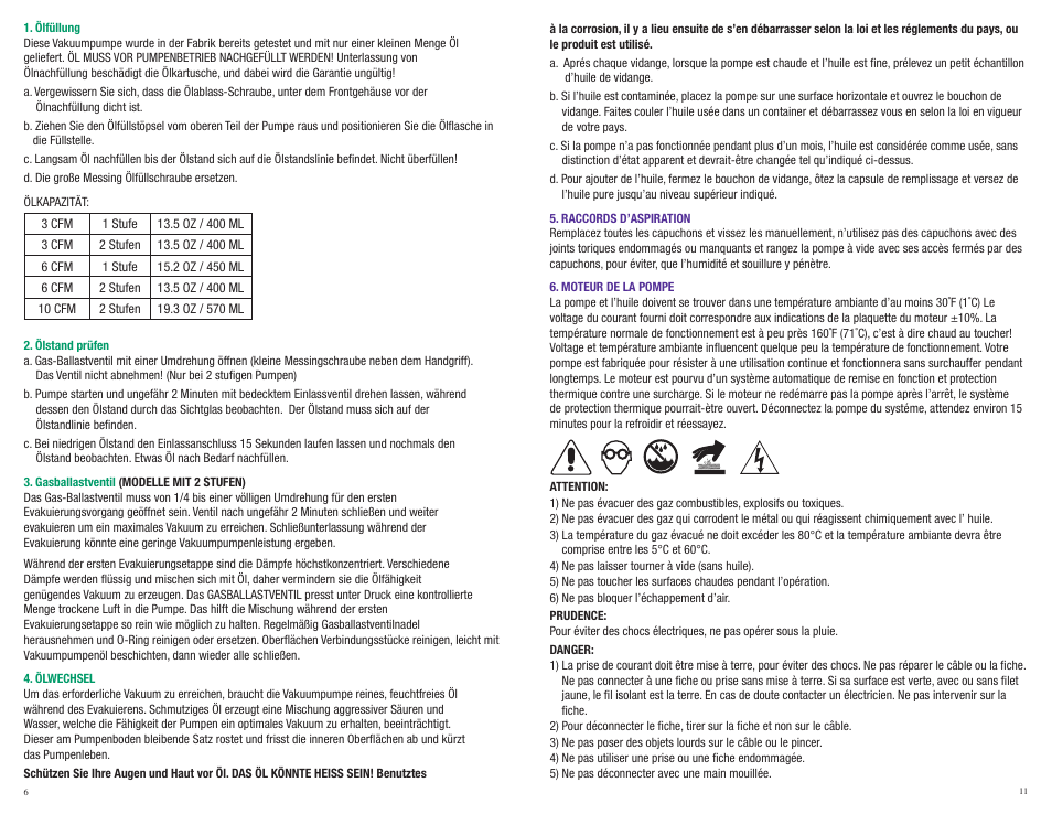 Mastercool 90070-2V-110 10 CFM VACUUM PUMP (TWO STAGE) User Manual | Page 6 / 8