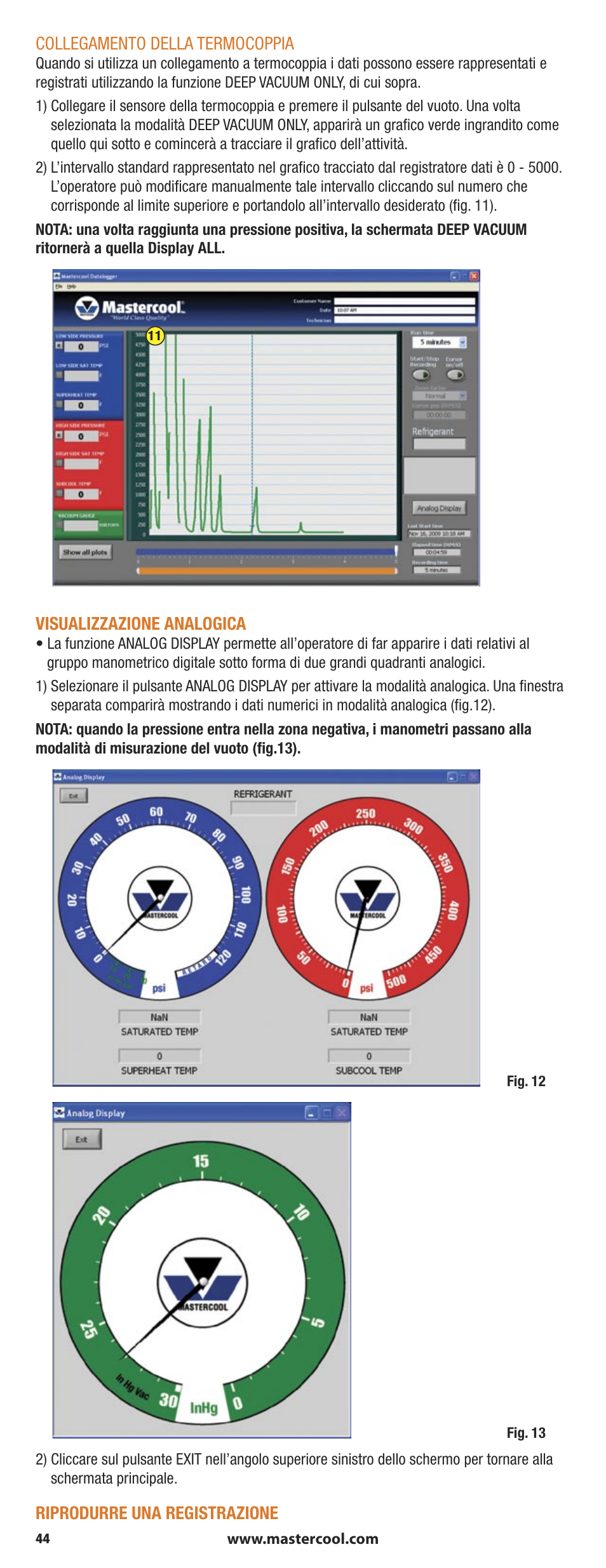 Mastercool 90413 4-way Valve Digital Manifold User Manual | Page 44 / 56