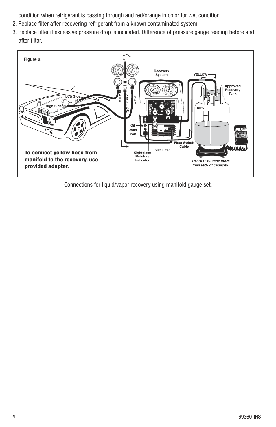 Mastercool 69360 TWIN TURBO REFRIGERANT RECOVERY SYSTEM User Manual | Page 4 / 4