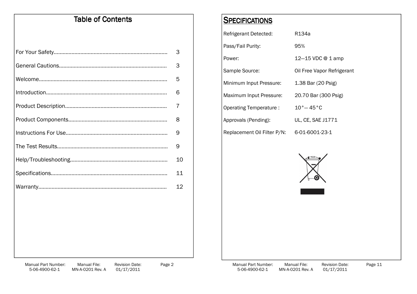 Mastercool 69134-A REFRIGERANT IDENTIFIER FOR R134a User Manual | Page 4 / 8