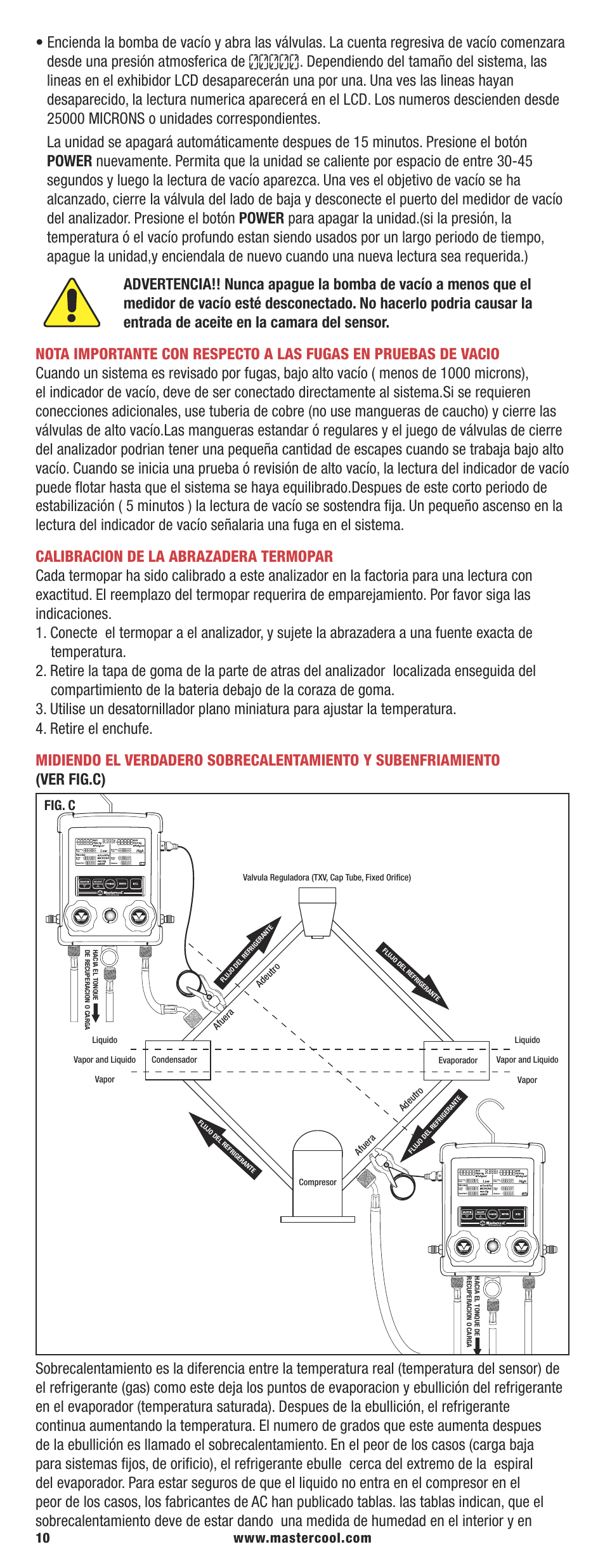 Fig. c | Mastercool 99773-AR HVAC Digital Manifold User Manual | Page 10 / 12