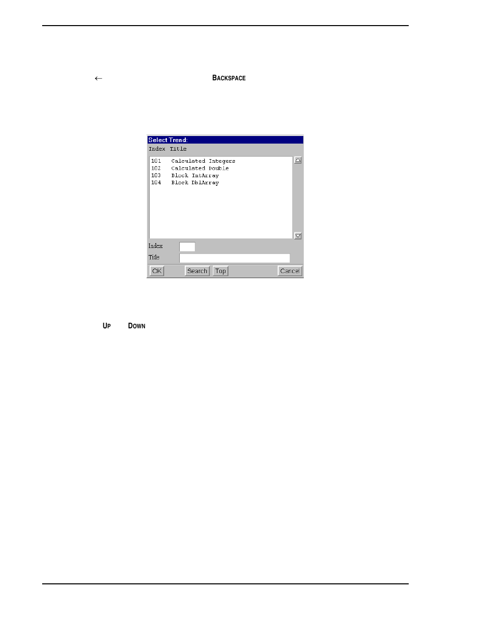 Figure 7-2. select trend window | Micromod Micro-PWC: 53PW6000 MicroPWC Configuration Guide User Manual | Page 270 / 368