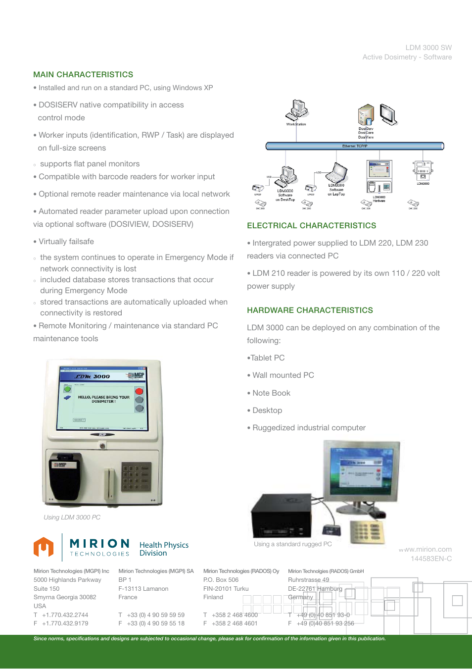 Mirion Technologies LDM 3000 SW User Manual | Page 2 / 2