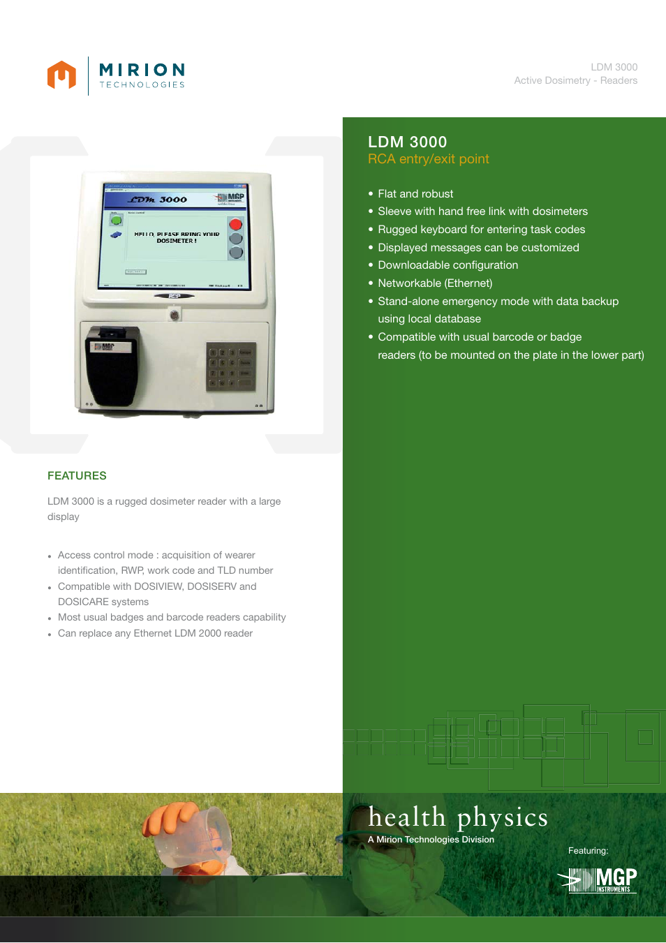 Mirion Technologies LDM 3000 User Manual | 2 pages