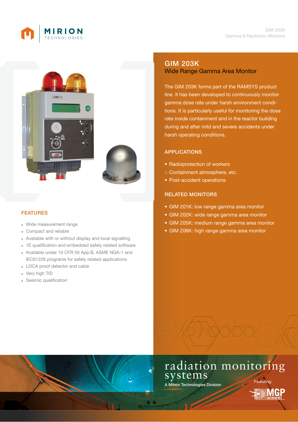 Mirion Technologies GIM 203K User Manual | 2 pages