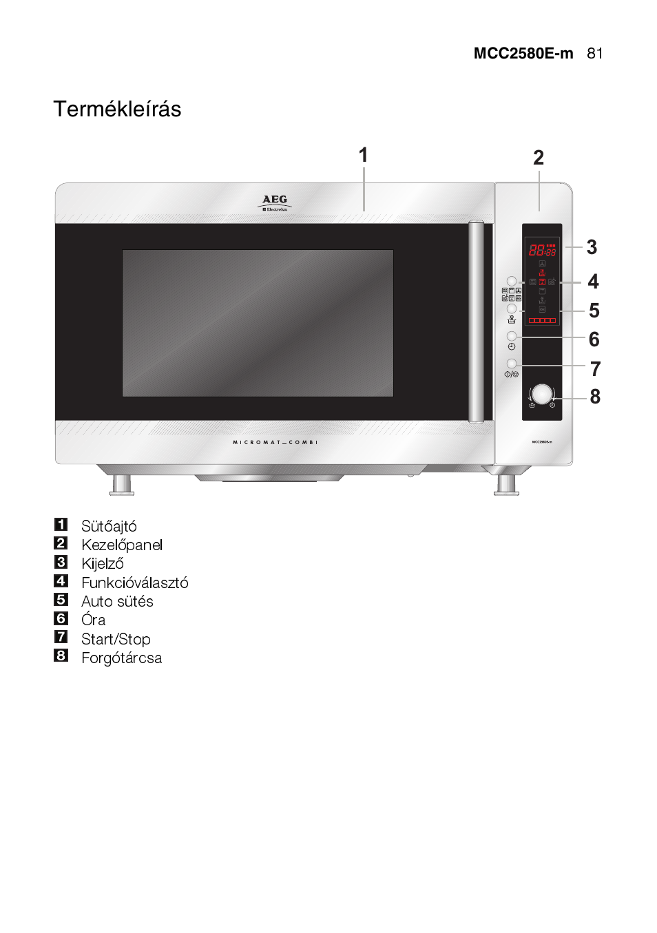 Termékleírás | AEG MCC2580E-M User Manual | Page 81 / 284