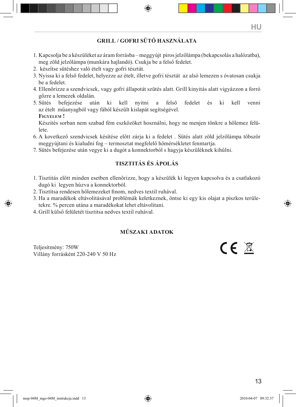 MPM MGO-04 User Manual | Page 13 / 24