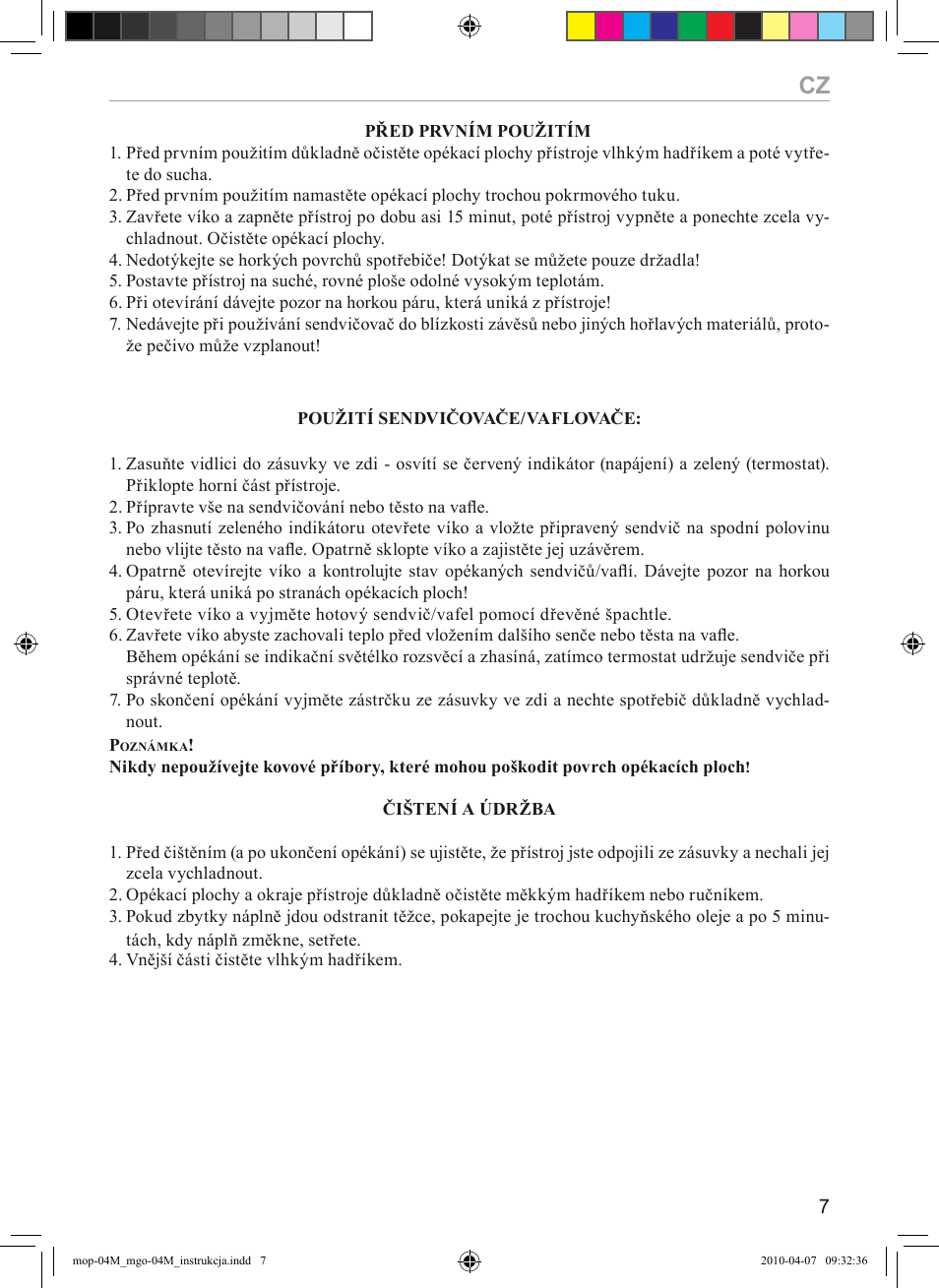 MPM MGO-04 User Manual | Page 7 / 24