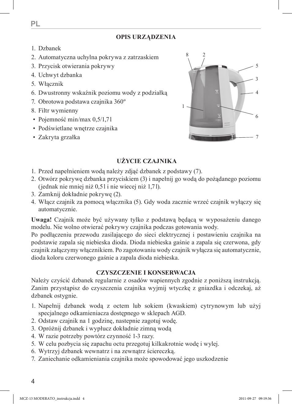 MPM MCZ-13 User Manual | Page 4 / 24