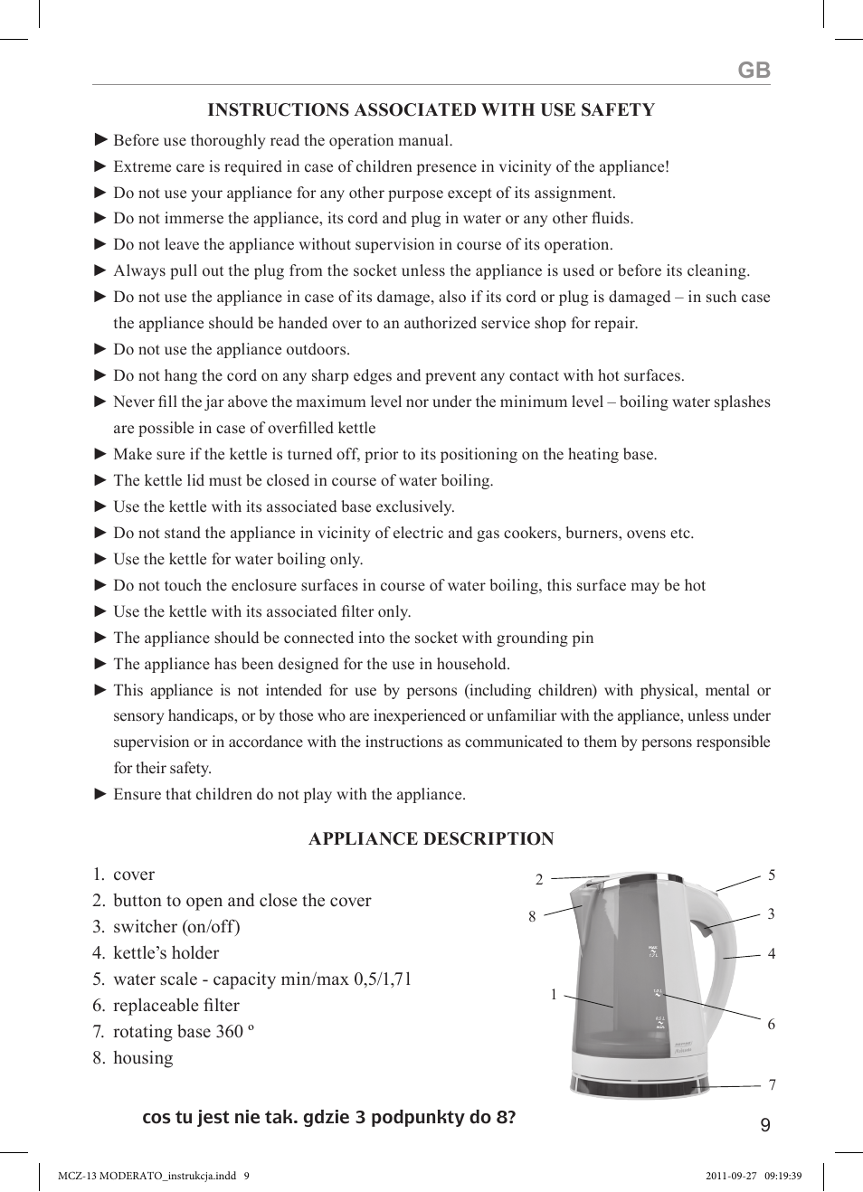 MPM MCZ-13 User Manual | Page 9 / 24