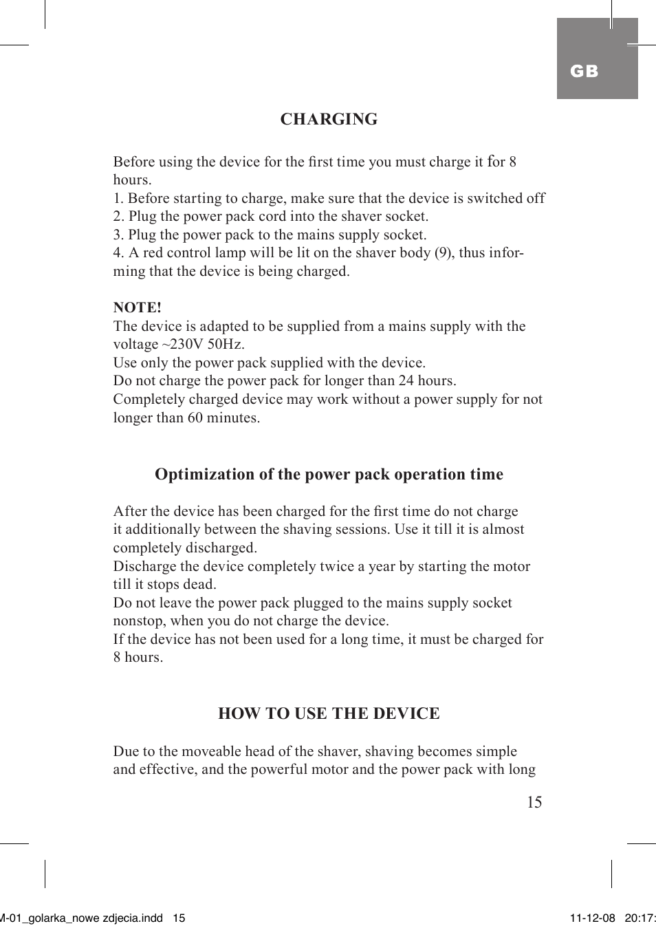MPM MGM-01 User Manual | Page 15 / 38