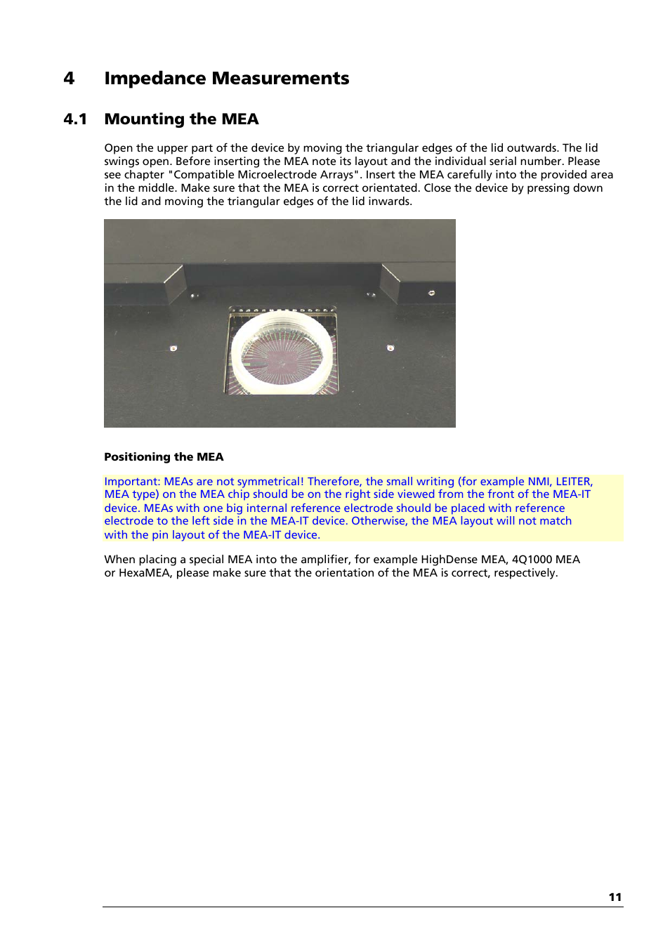 4 impedance measurements | Multichannel Systems MEA-IT Manual User Manual | Page 15 / 30